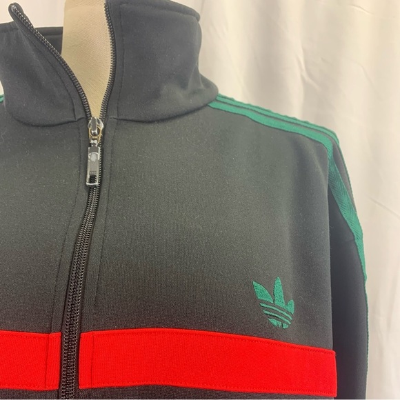Adidas Black and Green Zip Up Jacket - Picture 6 of 9